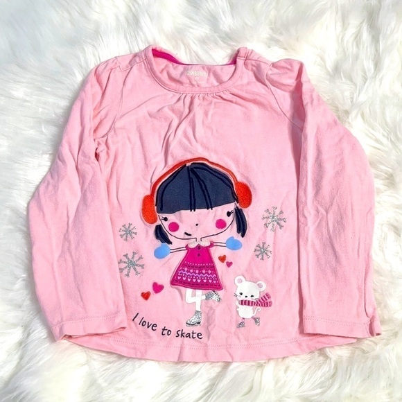 6/$20 ⭐️ Gymboree Pink Winter Theme Long Sleeves Top US 3T - Picture 1 of 4